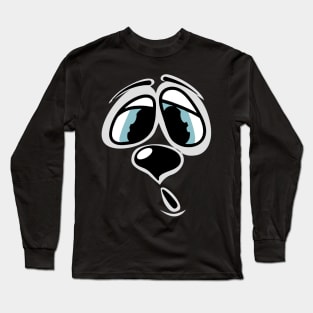 Perplexed Emoji Halloween Costume TShirt Confused Face Long Sleeve T-Shirt